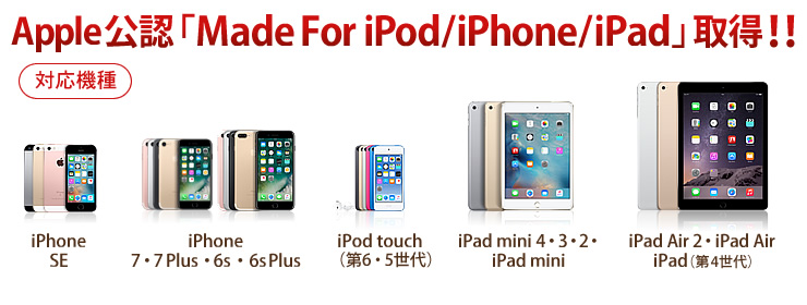Apple公認「Made For iPod/iPhone/iPad」取得