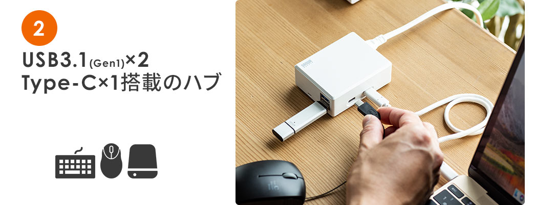 USB3.1(Gen1)~2 Type-C~1ڂ̃nu