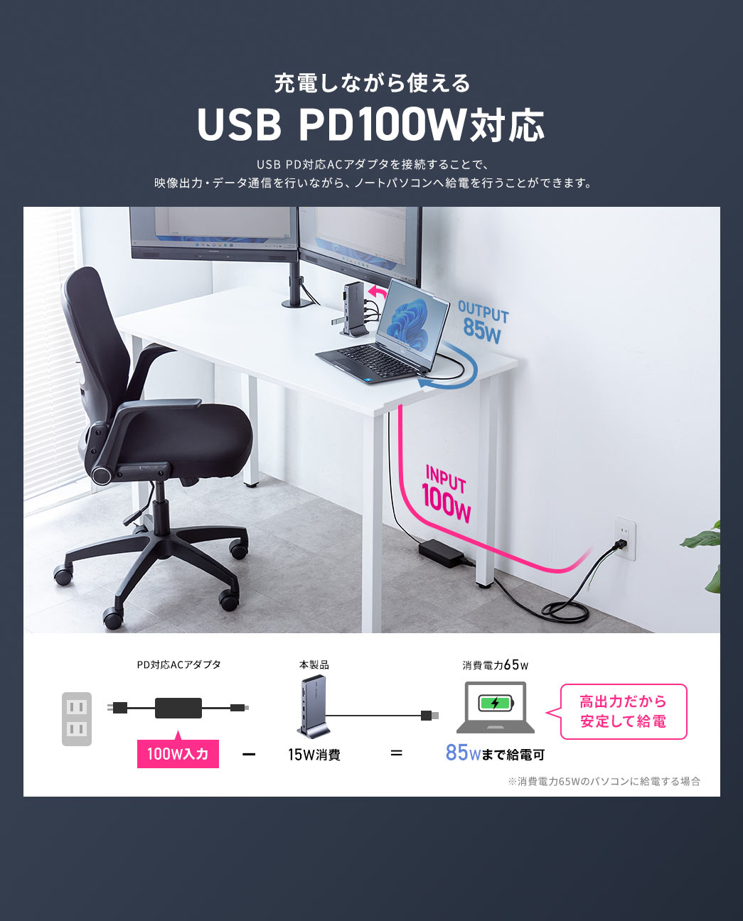 [dȂg USB PD100WΉ