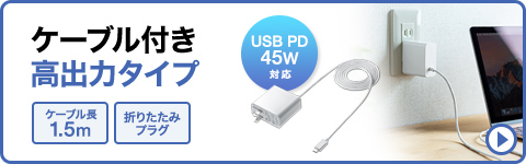 P[uto̓^Cv USB PD45WΉ