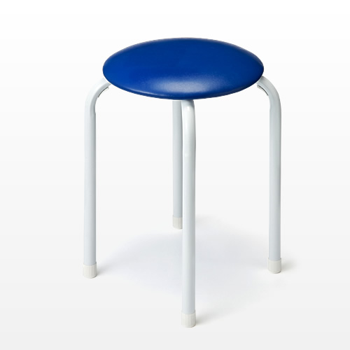 【クリックでお店のこの商品のページへ】丸椅子(パイプ丸イス・ブルー) 150-SNC061BL1