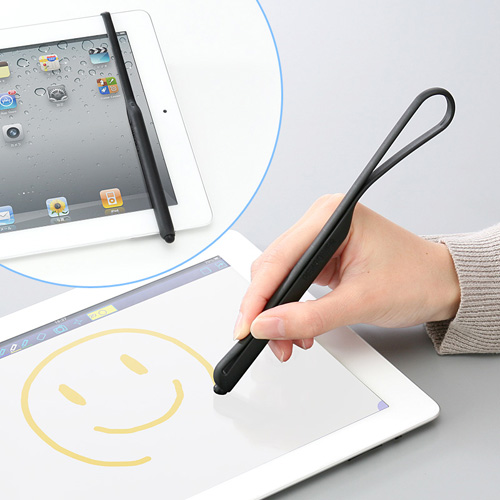 【クリックで詳細表示】【わけあり在庫処分】 iPad・タブレットPCタッチペン(ブラック) 200-PEN007BK