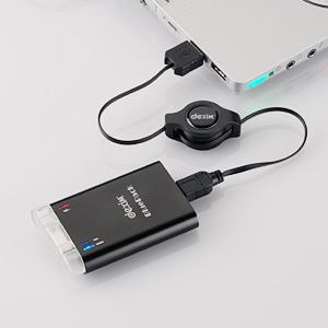 USBポート接続によるバッテリー充電イメージ