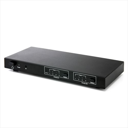 【クリックで詳細表示】HDMIセレクター(マトリックス切替器・4入力×2出力・光、同軸デジタル出力付き) 400-SW012