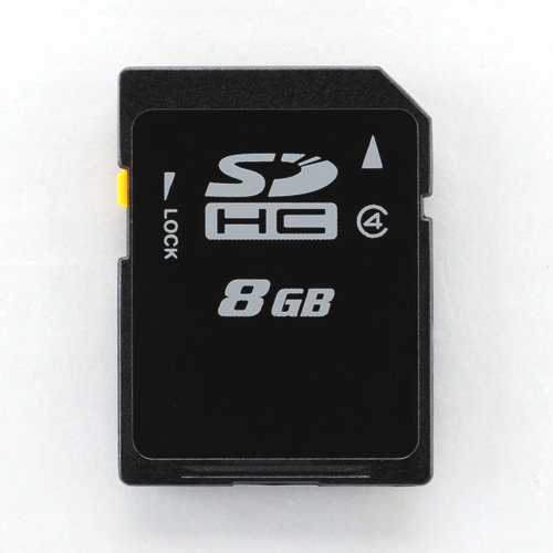 【クリックでお店のこの商品のページへ】SDHCカード(Class4・8GB) 600-HCT8G4