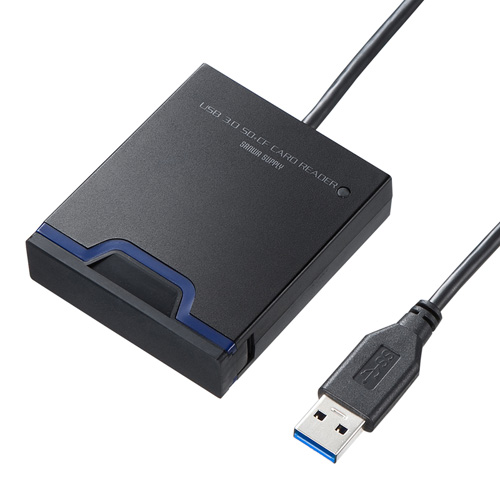【クリックでお店のこの商品のページへ】SDカードリーダー(SD・CF用・USB3.0対応・カバー付き) ADR-3SDCFUBK