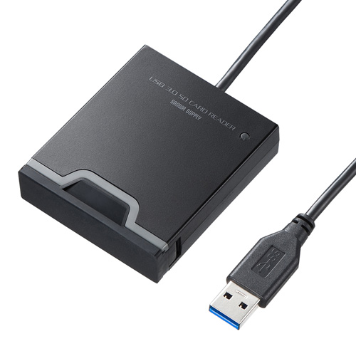 【クリックでお店のこの商品のページへ】SDカードリーダー(SD・microSD用・USB3.0対応・カバー付き) ADR-3SDUBK