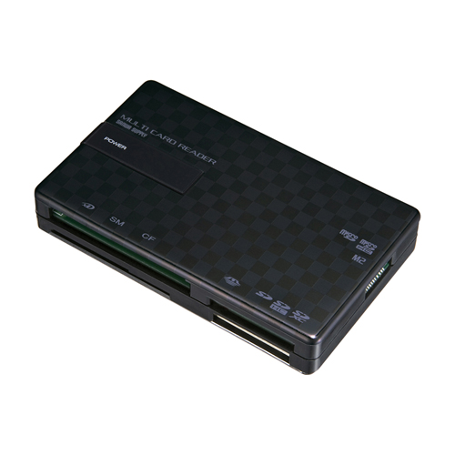 【クリックでお店のこの商品のページへ】USB2.0 カードリーダー(60メディア対応・ブラック) ADR-ML111BK