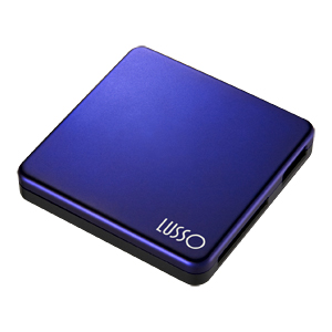 【クリックで詳細表示】【わけあり在庫処分】 LUSSO USB2.0カードリーダーライター (SD、MS対応・マットメッキブルー) ADR-ML13MBL