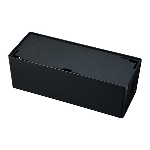 【クリックでお店のこの商品のページへ】ケーブル収納ボックス(Lサイズ・ブラック) CB-BOXP3BK