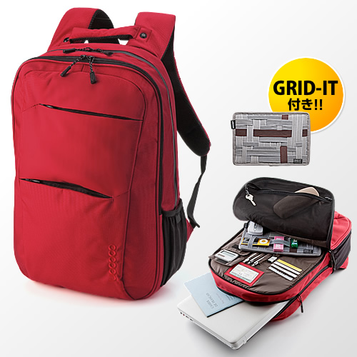 【クリックで詳細表示】バックパック ノートPC・タブレットPC対応(「GRID-IT！」付属・Cocoon Professional Backpack・レッド) CBP751RD