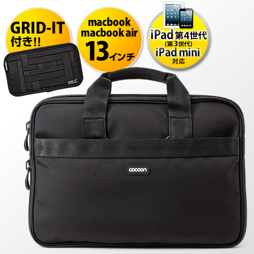 【クリックで詳細表示】パソコンバッグ MacBook 13インチ・MacBook Air 13インチ対応(「GRID-IT！」付属・Cocoon Hell’s Kitchen・ブラック) CLB359BY