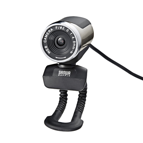 【クリックで詳細表示】フルHD対応 WEBカメラ(1080p対応・シルバー) CMS-V37SV