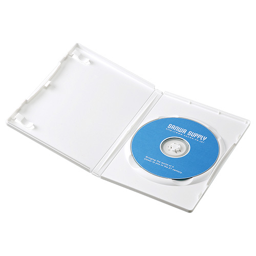【クリックでお店のこの商品のページへ】DVD保管ケース(1枚収納・10枚パック・ホワイト) DVD-TN1-10W
