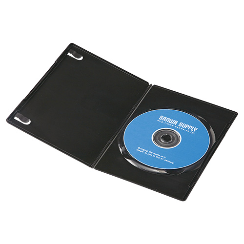 【クリックでお店のこの商品のページへ】スリムDVDトールケース(1枚収納・10枚パック・ブラック・7mm) DVD-TU1-10BK