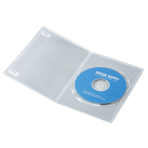 【クリックでお店のこの商品のページへ】スリムDVDトールケース(1枚収納・10枚パック・クリア・7mm) DVD-TU1-10C