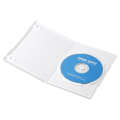 【クリックでお店のこの商品のページへ】スリムDVDトールケース(1枚収納・10枚パック・ホワイト・7mm) DVD-TU1-10W