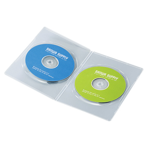 【クリックでお店のこの商品のページへ】薄型DVDトールケース(2枚収納・10枚パック・クリア・7mm) DVD-TU2-10C