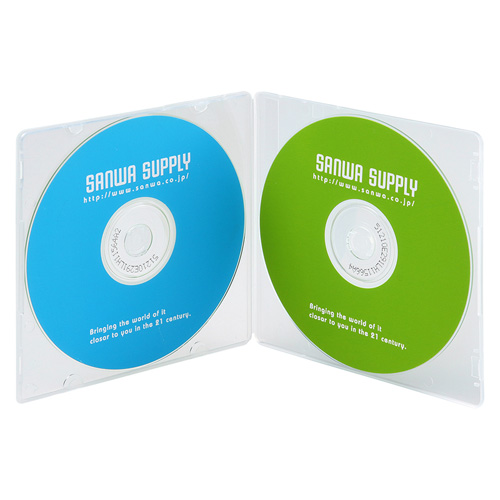 【クリックでお店のこの商品のページへ】DVD・CDケース(2枚収納・10枚セット・クリア) FCD-21CN