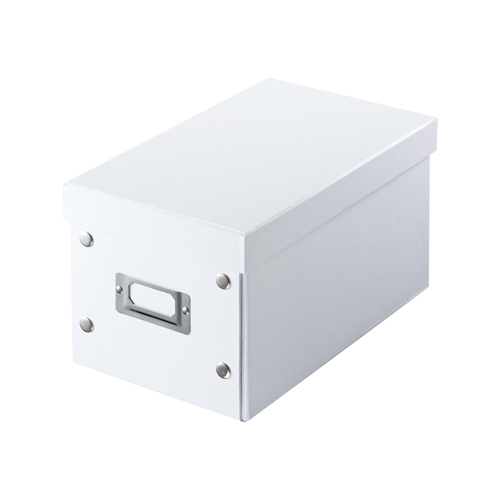 【クリックで詳細表示】CD 収納ボックス(組み立て式・W165mm・ホワイト) FCD-MT3W