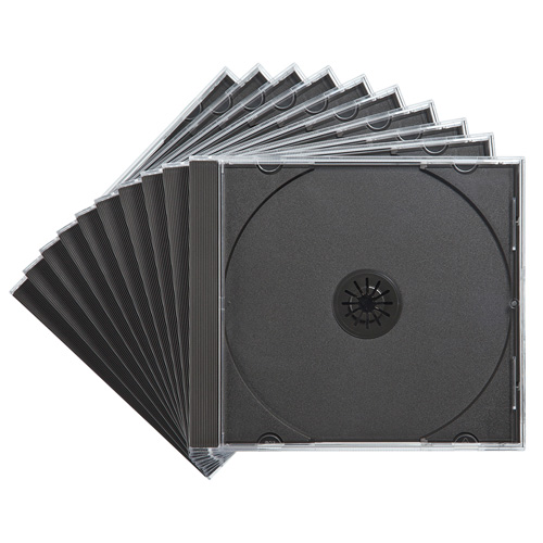 【クリックでお店のこの商品のページへ】CDケース(10枚セット・DVD・ブラック・10mm) FCD-PN10BK