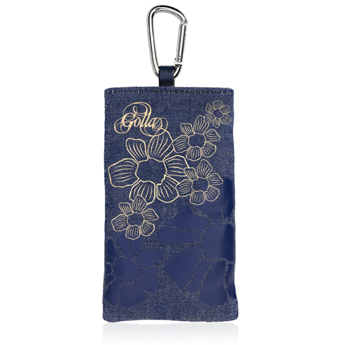 【クリックで詳細表示】【わけあり在庫処分】 スマートフォンケース 「GOLLA mobile bag KIT」 カラビナ付・ブルー G1137