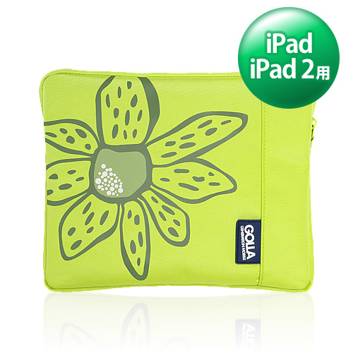 【クリックでお店のこの商品のページへ】【わけあり在庫処分】 iPad・iPad2ケース「GOLLA Sleeve＆Covers EMILY」 ライムグリーン G1159