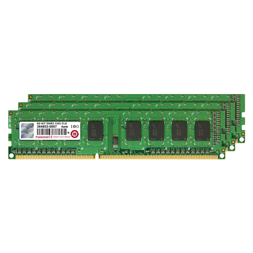 【クリックでお店のこの商品のページへ】Transcend 6GB(2GB×3枚) Memory for Desktop/DDR3-1333(PC3-10600) トリプルチャンネル用キット JM1333KLN-6GK JM1333KLN-6GK