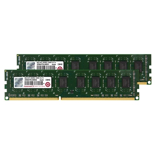 【クリックでお店のこの商品のページへ】Transcend 8GB(4GB×2) デスクトップPC用増設メモリ JetRam/PC3-12800(DDR3-1600) JM1600KLN-8GK JM1600KLN-8GK