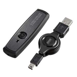【クリックで詳細表示】【わけあり在庫処分】 レーザーポインター(USB電源・microSDカードリーダー付き) LP-CR200UBK