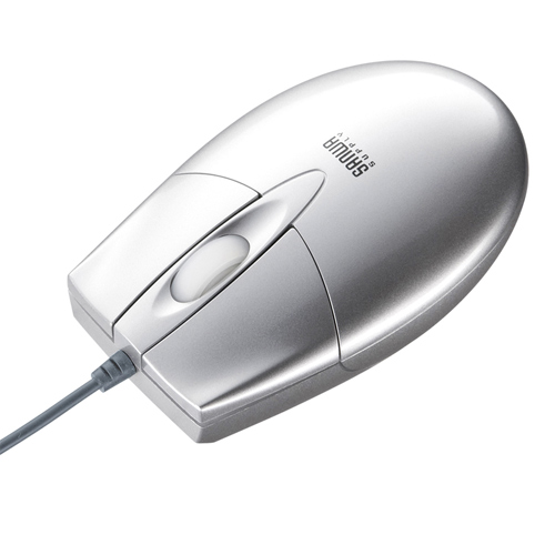 【クリックでお店のこの商品のページへ】ブルーLED有線マウス(USB ＆ PS/2接続・シルバー) MA-BL2UPS