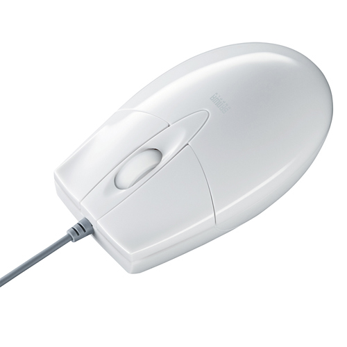 【クリックでお店のこの商品のページへ】ブルーLED有線マウス(USB ＆ PS/2接続・ホワイト) MA-BL2UPW
