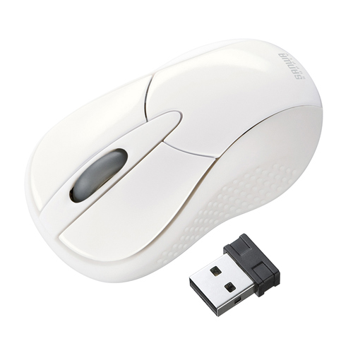 【クリックでお店のこの商品のページへ】ワイヤレスマウス(超小型・IRセンサー・ホワイト) MA-IRW22W