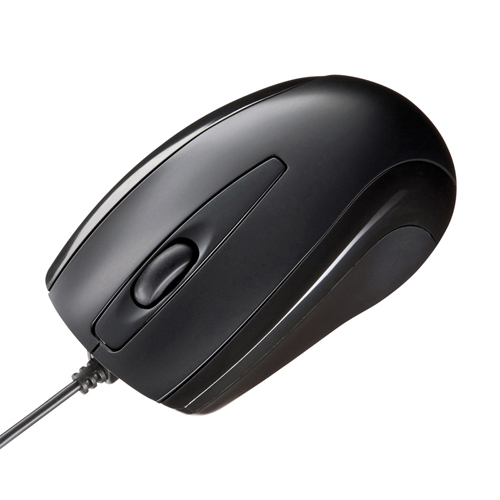 【クリックでお店のこの商品のページへ】有線レーザーマウス(ブラック・簡易パッケージ) MA-LS21BK