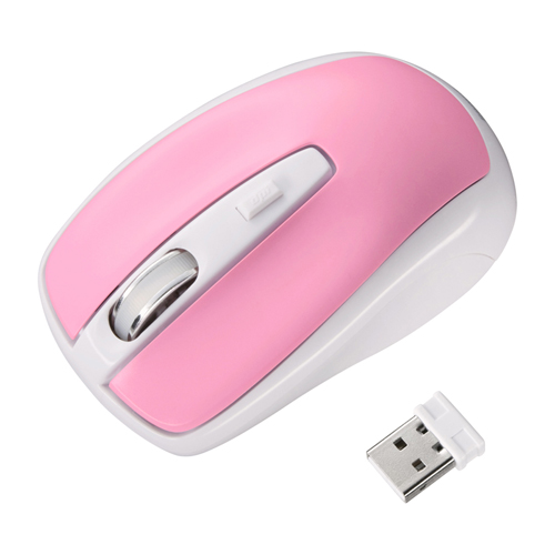 【クリックでお店のこの商品のページへ】超小型レシーバーワイヤレス光学式マウス(ピンク) MA-NANOH10P