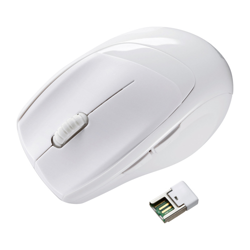 【クリックでお店のこの商品のページへ】Windows8マウス(ワイヤレス・BlueLED・ホワイト) MA-WBL8W