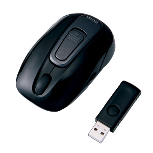 【クリックでお店のこの商品のページへ】USB充電式ワイヤレスマウス(ブラック) MA-WH67BK