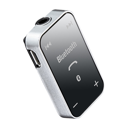 【クリックでお店のこの商品のページへ】【わけあり在庫処分】 Bluetoothレシーバー(iPhone 5sや5c、スマートフォンにおすすめ・シルバー) MM-BTSH29SV