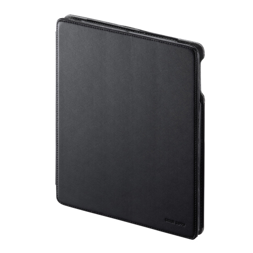 【クリックでお店のこの商品のページへ】新しいiPad・iPad2 ソフトレザーケース(3段階スタンド・ブラック) PDA-IPAD34BK