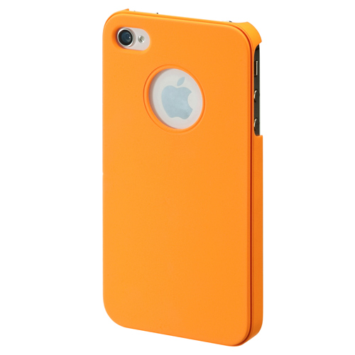 【クリックでお店のこの商品のページへ】【わけあり在庫処分】 iPhone 4S/4 ケース(ラバーコーティングハードケース・オレンジ) PDA-IPH46D