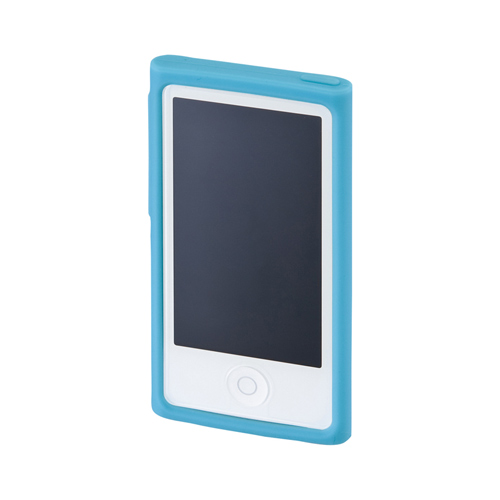 【クリックでお店のこの商品のページへ】【わけあり在庫処分】iPod nano第7世代ケース(シリコン・ブルー) PDA-IPOD71BL