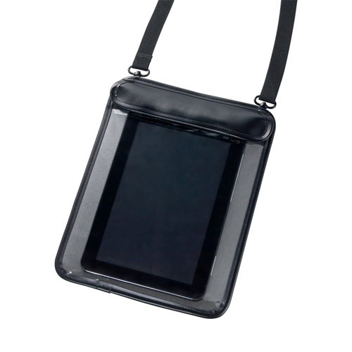【クリックで詳細表示】ショルダーベルト付き10.1型タブレットPCケース(防塵・防滴タイプ) PDA-TAB3