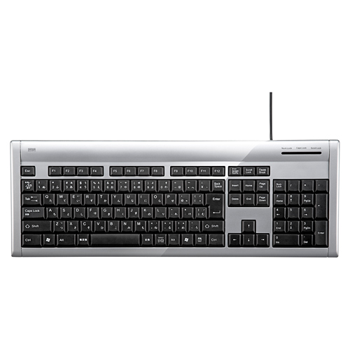 【クリックでお店のこの商品のページへ】パンタグラフキーボード(日本語109A・USB・シルバー) SKB-SL15SV
