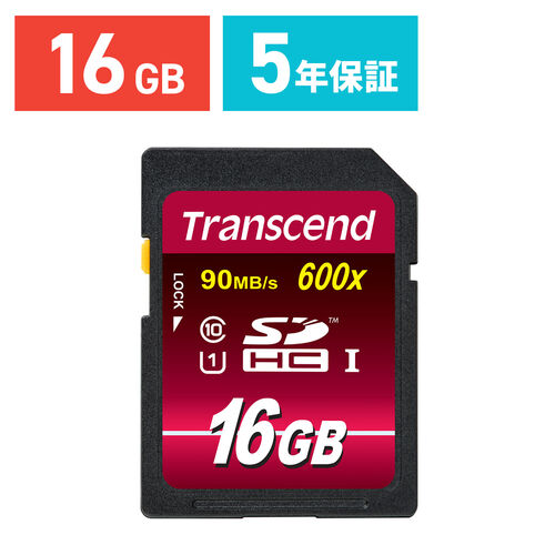 【クリックで詳細表示】SDHCカード 16GB Class10 UHS-I対応 Ultimate Transcend社製 TS16GSDHC10U1(最大転送速度 90MB/s) TS16GSDHC10U1