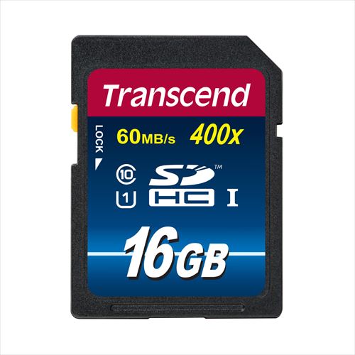 【クリックで詳細表示】Transcend SDHCカード 16GB Class10 UHS-I対応 400x TS16GSDU1P TS16GSDU1P