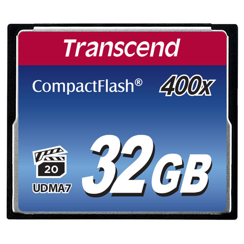 【クリックで詳細表示】コンパクトフラッシュカード 32GB 400倍速 Transcend社製 TS32GCF400 TS32GCF400