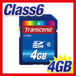 SDHC 4GB Class6 Transcend TS4GSDHC6