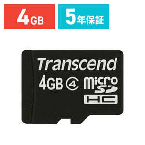 microSDHC 4GB class4 Transcend TS4GUSDC4