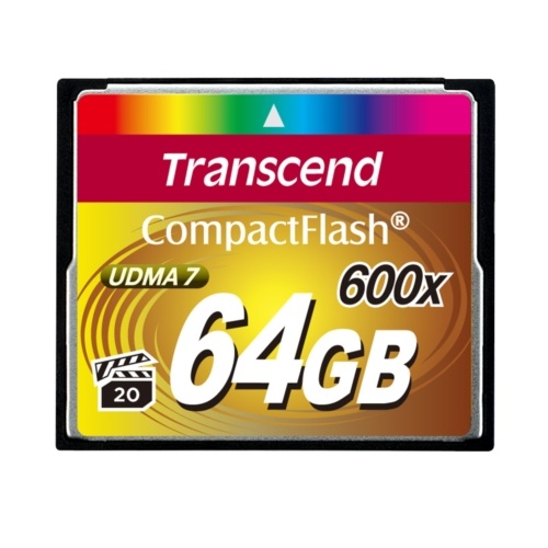 【クリックで詳細表示】コンパクトフラッシュカード 64GB 600倍速 Transcend社製 TS64GCF600 TS64GCF600
