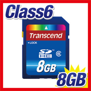 SDHC 8GB Class6 Transcend TS8GSDHC6